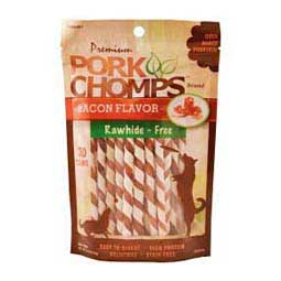 Premium Pork Chomps Bacon Mini Twist Dog Treats  Scott Pet